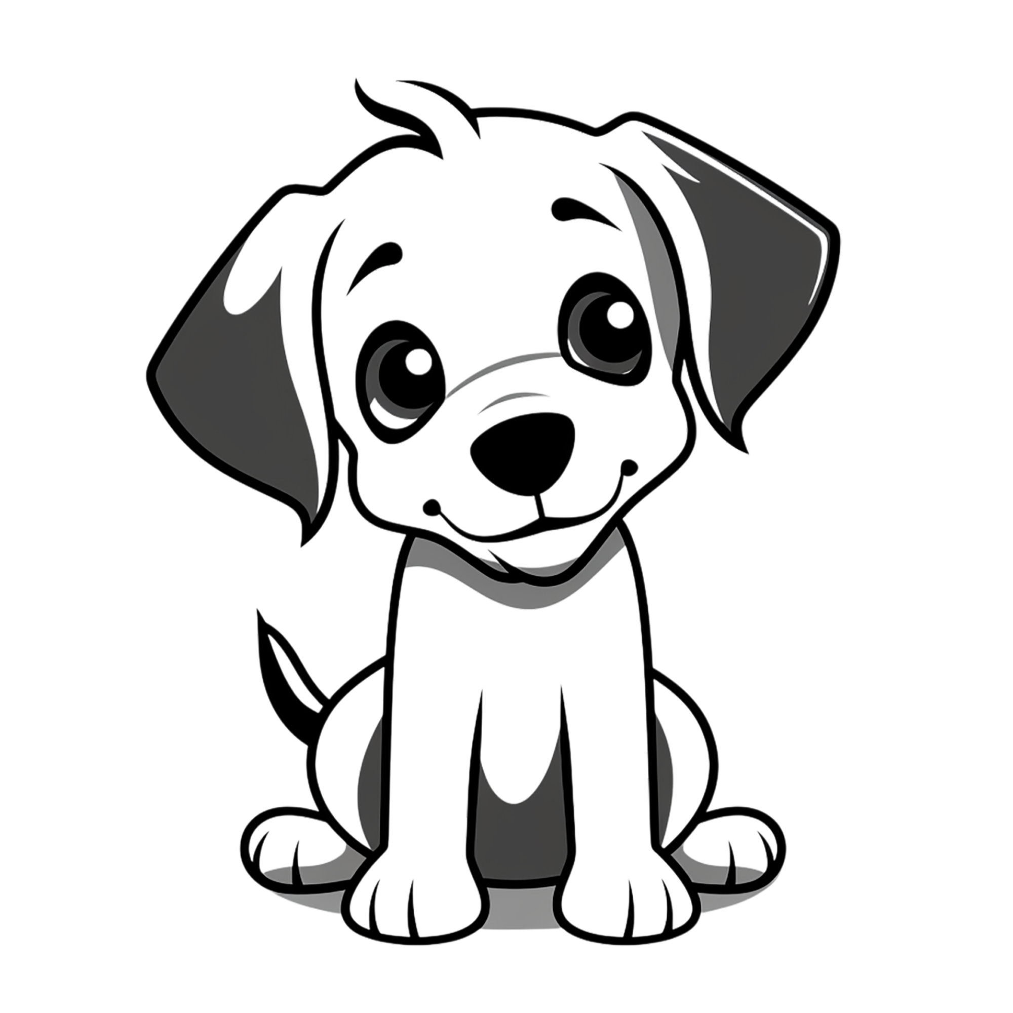 —Pngtree—simple puppy line art_19325001